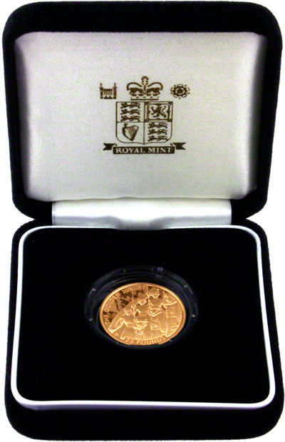 2002 Jersey Gold Proof Twenty Five Pound Coin in Presentation Box