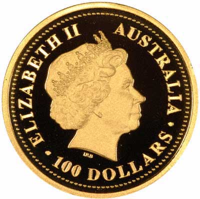 Obverse of One Ounce Gold Proof Nugget