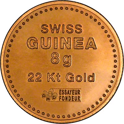 Reverse of Swiss Guinea Gold Medallion