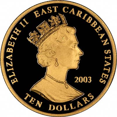 Obverse of 2003 Ten Dollars Gold Coin