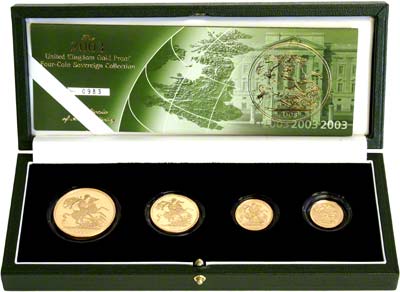 2003 Four Coin Sovereign Set in Presentation Box