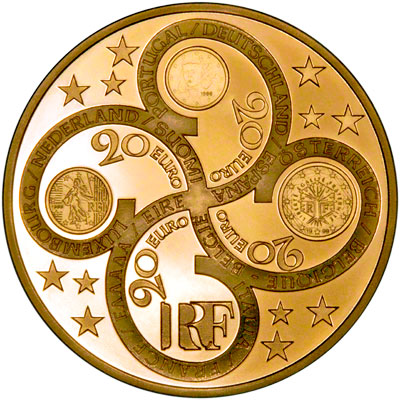 Obverse of 2003 Gold Twenty Euros