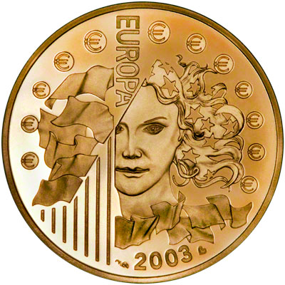 Reverse of 2003 Gold Twenty Euros