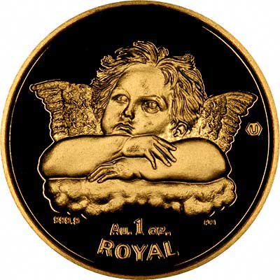 Reverse of 2003 Gibraltar One Ounce Gold Royal Coin