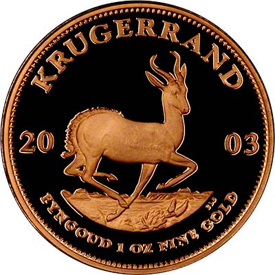 Reverse of 2003 Proof One Ounce Krugerrand