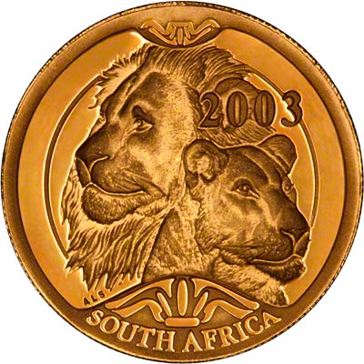 Obverse of 2003 Proof Natura Quarter Ounce Coin