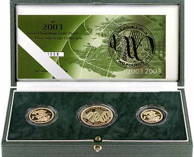 2003 Gold 3 Coin Proof Sovereign Set
