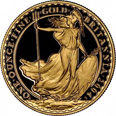 Reverse of 2004 Gold Bullion Britannia