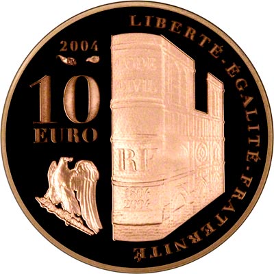 Reverse of 2004 Gold Ten Euros