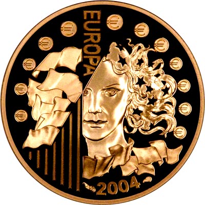Obverse of 2004 Gold Ten Euros