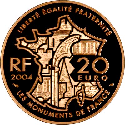 Obverse of 2004 French 20 Euros Gold Coin