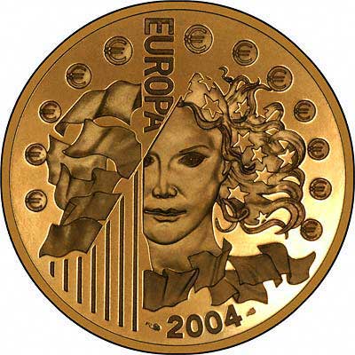 Obverse of 2004 French Gold Proof €50 - Expansion Of The European Union