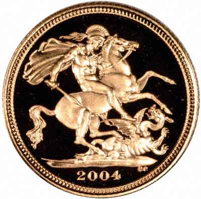 St George Reverse of 2004 Half Sovereign
