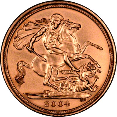 St George Reverse on the 2004 Half Sovereign