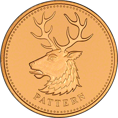 White Hart Stag on Reverse of 2004 Gold Pattern Proof Pound Coin