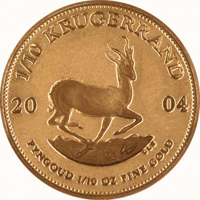 Reverse of 2004 Tenth Ounce Proof Krugerrand