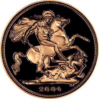 St. George & Dragon Reverse on all Four 2004 Gold Proofs