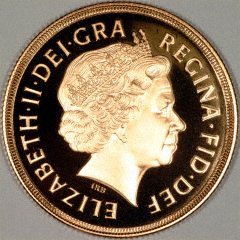 Obverse of 2004 Gold Proof Two Pounds