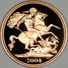 Reverse of 2004 Gold Proof Two Pounds