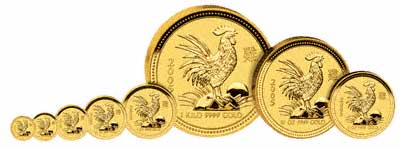 2005 Australia year of the Rooster 8 Sizes