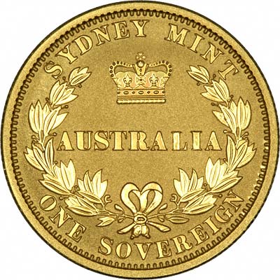 Obverse of 2005 Australia Proof Sovereign