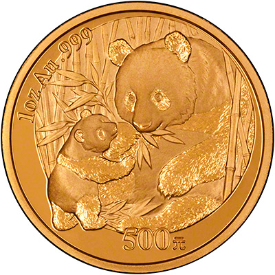 Reverse of 2005 Chinese One Ounce Gold Panda