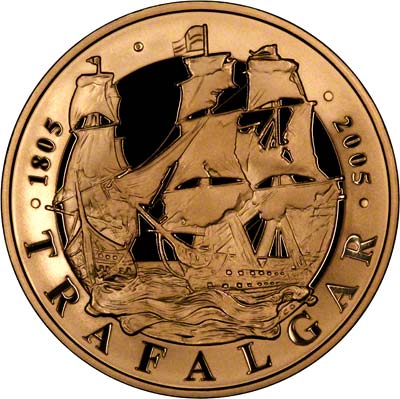 Reverse of Trafalgar Bicentenary Crown