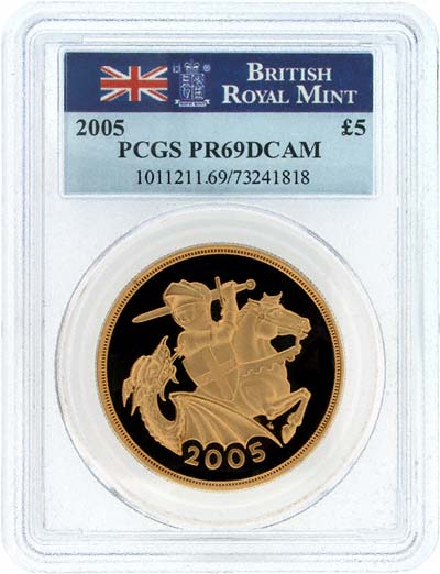 2005 Proof Gold Five Pounds in Sealed PCGS Capsule
