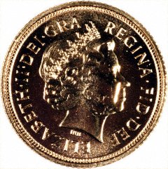 Obverse of 2005 Half Sovereign Without Die Flaw