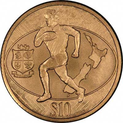 Reverse of 2005 New Zealand 10 Dollar Gold Coin