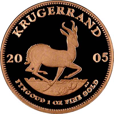 Reverse of 2005 One Ounce Proof Krugerrand
