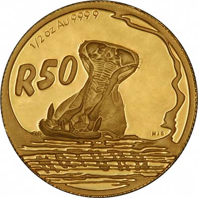 Reverse of 2005 Proof Half Ounce Natura Gold Coin