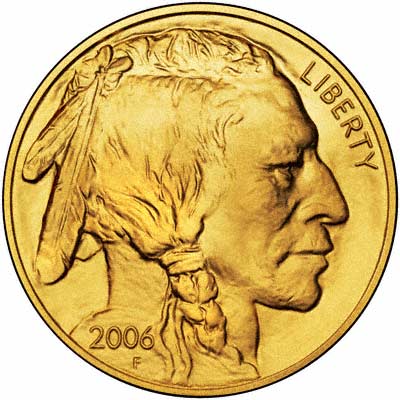 Indian Head on Obverse of 2006 US Gold Buffalo