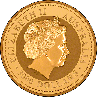 Obverse of 2006 Australian One Kilo $3,000 Gold Coin