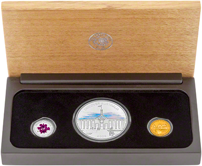 2006 Discover Australia Mixed Three Coin Proof Set in Presentation Box