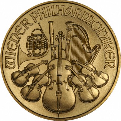 Reverse of 2009 Austrian One Ounce Philharmoniker Gold Coin