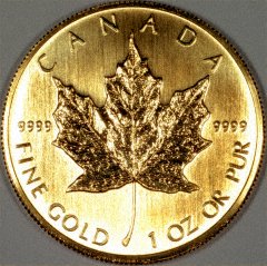 Our 2006 Canadian One Ounce Gold Maple Leaf Reverse Photograph