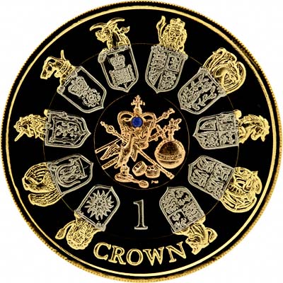 Reverse of 2006 Queen's 80th Birthday Trimetallic Crown