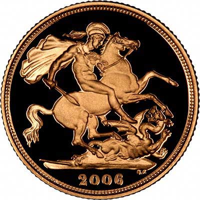 Reverse of 2006 Gold Proof Sovereign