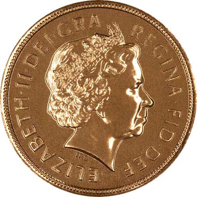 Obverse of 2006 Gold Proof Sovereign