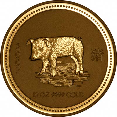 2007 One Ounce Gold Boar Coin