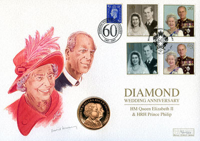 2007 Diamond Wedding Five Pound Crown in PNC Presentation Card