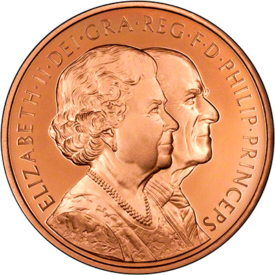 Obverse of the 2007 Gold Proof Five Pounds Crown