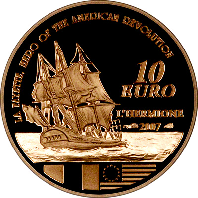Reverse of 2007 Gold Ten Euros