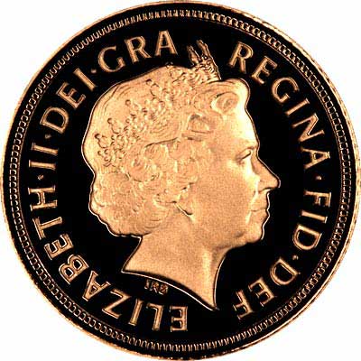 Obverse of 2007 Proof Half Sovereign