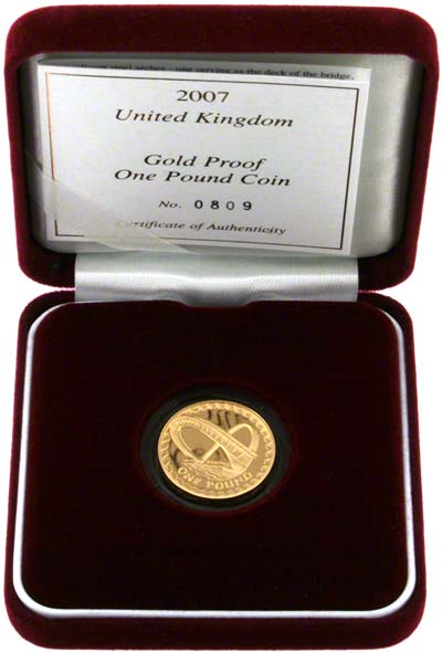 2007 Proof Gold One Pound Coin in Box