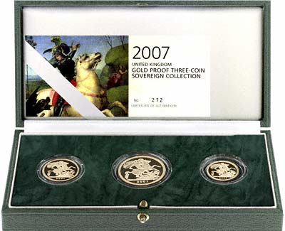 2007 Three Coin Gold Proof Set in Case