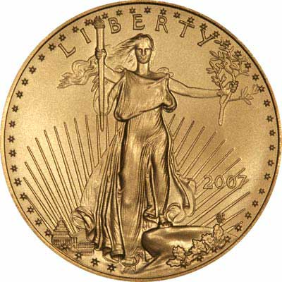 Our 2007 US One Ounce Gold Eagle Obverse Photograph