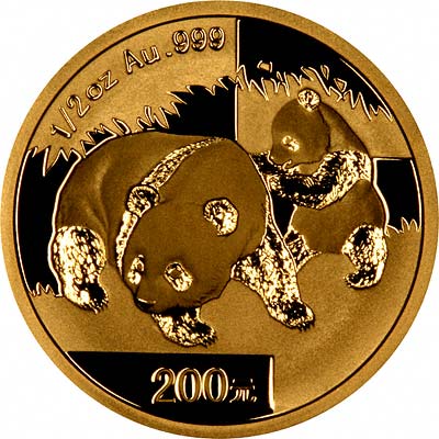 Reverse Design of a 2008 Chinese Half Ounce Gold Panda