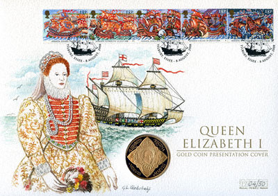 2008 Queen Elizabeth I Five Pound Crown in PNC Presentation Card